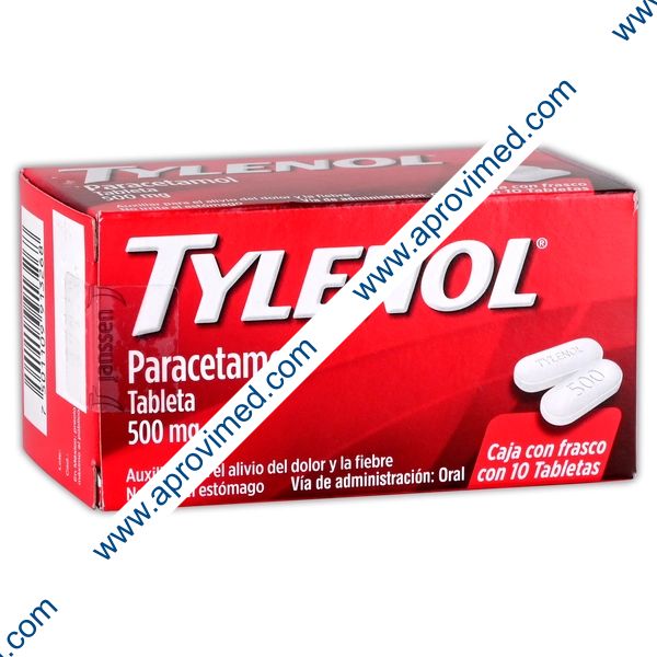 TYLENOL c/10 TABS. 500 MG.