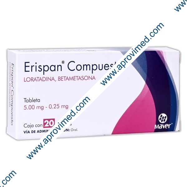 ERISPAN COMPUESTO c/20 TABS. 5.00/0.25 MG