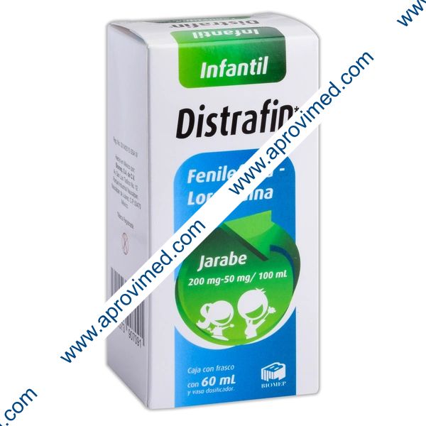 DISTRAFIN JARABE Infantil Fco. 60 ML. 200-50 MG/100 ML.
