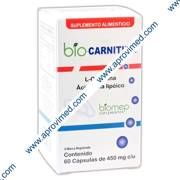 BIO-CARNITINA c/60 CAPS. 450 MG.