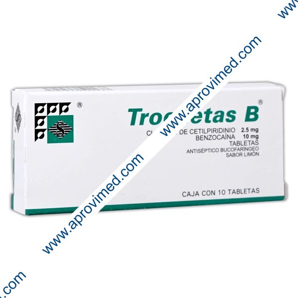 TROCILETAS-B c/10 TABS. Sab. Limón 2.5/10 MG.
