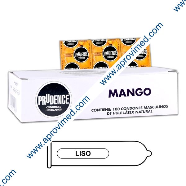 PRUDENCE Sabor y Aroma MANGO Cja. c/100 CONDONES.