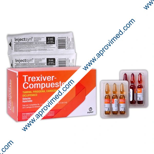 TREXIVER-COMPUESTO Sol. Iny. c/3 Dosis 100-100-5-75 MG/3 ML. y 3 Jgas.
