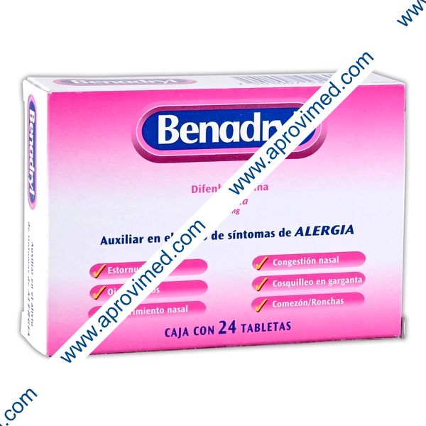 BENADRYL c/24 TABS. 25 MG.