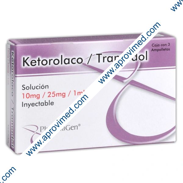 KETOROLACO/TRAMADOL (Pharmagen) Sol. Iny. c/3 AMPTAS. 10-25 MG/1 ML.