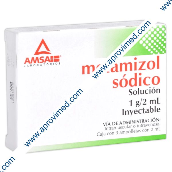 METAMIZOL SÓDICO (Amsa) Sol. Iny. c/3 AMPTAS. 1 G/2 ML.