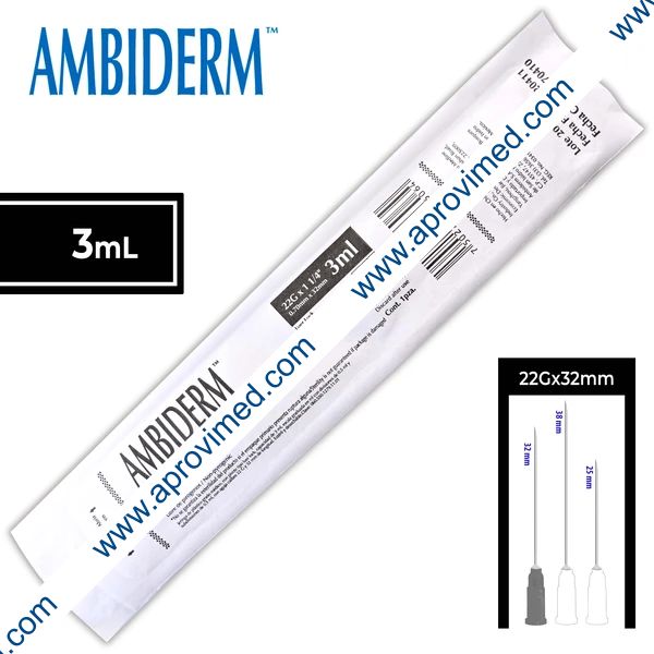 JERINGA  3 mL. (Ambiderm) c/AGUJA 22Gx32mm. c/1 Pza.