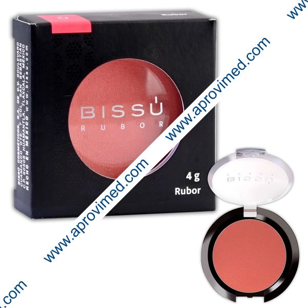 BISSÚ RUBOR POLVO COMPACTO Tono 20-Coral c/1 Pza. 4 G.