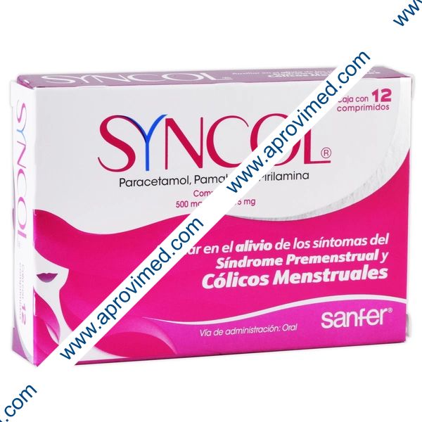 SYNCOL c/12 COMPS. 500/25/15 MG.