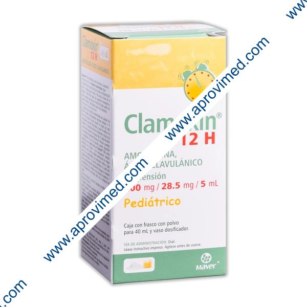 CLAMOXIN 12H SUSP. Pediátrico Fco. 40 ML. 200-28.5 MG/5 ML.