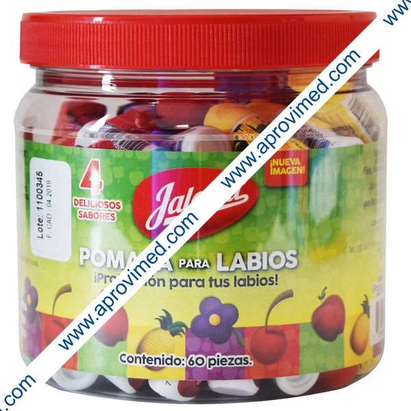 POMADA PARA LABIOS (Jaloma) Vitrolero c/ 60 Pzs. 3 G.