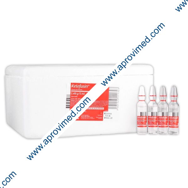 KELEFUSIN Sol. Iny. c/100 AMPTAS. 5 ML. 1.49 G/5 ML.