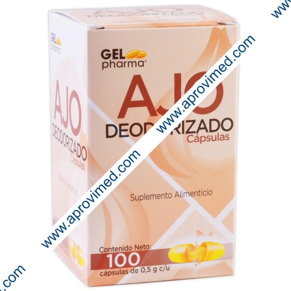 AJO DEODORIZADO (Gelpharma) c/100 CAPS. 0.5 G.
