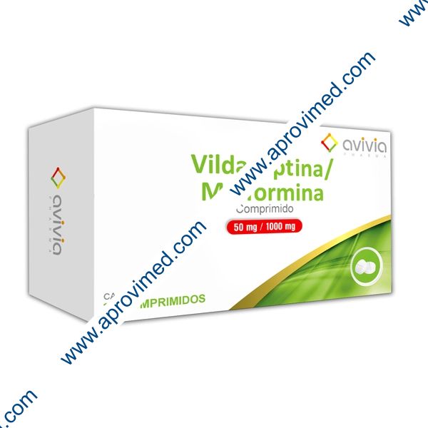 VILDAGLIPTINA/METFORMINA (Avivia) c/30 COMPS. 50/1000 MG.