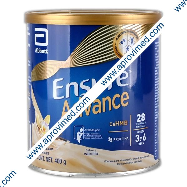 ENSURE ADVANCE POLVO Sabor Vainilla LATA 400 G. 1.0 Kcal/1 ML.