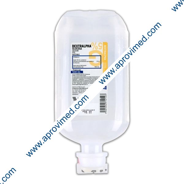DEXTRALPHA Sol. Iny.  5% Frasco  500 ML.