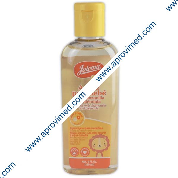 ACEITE PARA BEBÉ c/MANZANILLA Y CALENDULA (Jaloma) Fco. 120 ML.