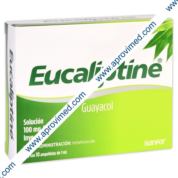 EUCALIPTINE Sol. Iny. c/10 AMPTAS. 100 MG/1 ML.