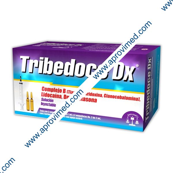 TRIBEDOCE-DX Sol. Iny. c/6 AMPTAS. (1-2) 100-100-5-4-30 MG/3 ML. y 3 Jeringas.