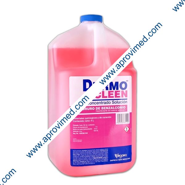 DERMOCLEEN CONCENTRADO SOL. Envase c/4 L. 1-0.5 G/100 ML.
