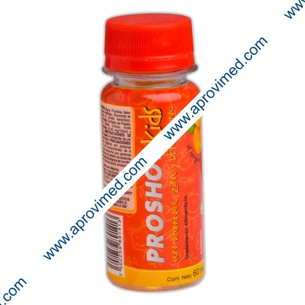 PROSHOT KIDS Sab. Naranja Fco. 60 ML. 50-60-10.5 MG/60 ML.