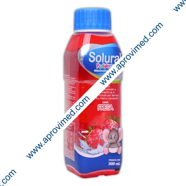 SOLURAL PEDIÁTRICO Electrolitos Orales SOL. SAB. FRESA 300 ML.