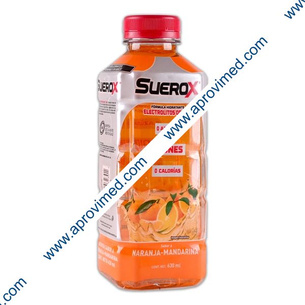 SUEROX 8 IONES Bebida Hidratante SABOR NARANJA-MANDARINA 630 ML.