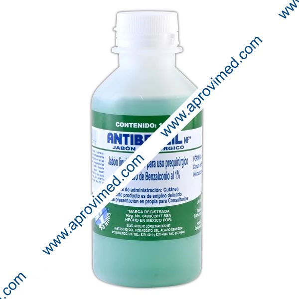 ANTIBENZIL NF Jabón Quirúrgico SOLUCIÓN al 1% Fco. 120 ML.