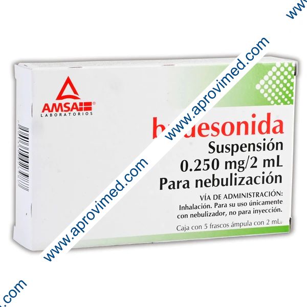 BUDESONIDA (Amsa) SUSP. p/Nebn. c/5 FCO. AMP. 0.250 MG/2 ML.