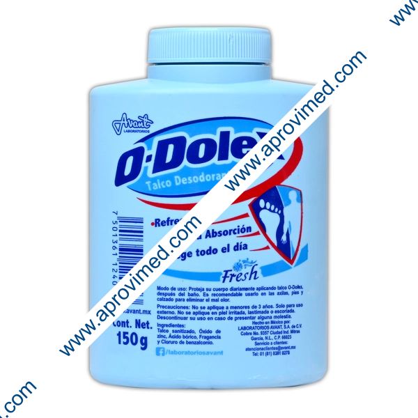 O-DOLEX FRESH Talco Desodorante 150 G.
