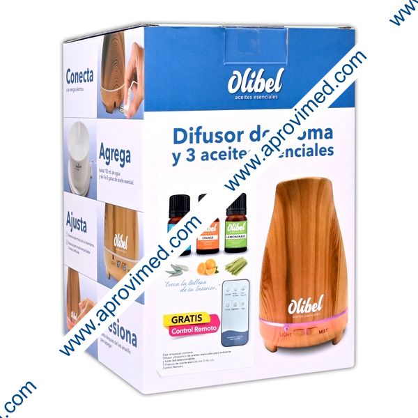 DIFUSOR DE AROMA OLIBEL+3 ACEITES ESENCIALES Fco. 5 ML.