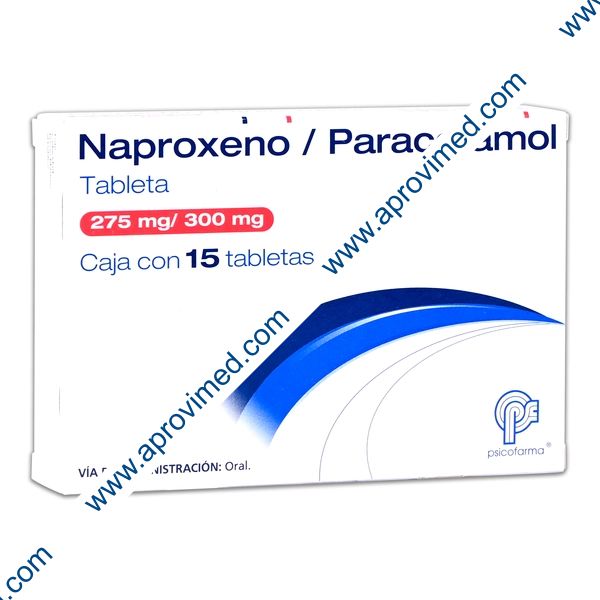 NAPROXENO/PARACETAMOL (Psicofarma) c/15 TABS. 275/300 MG.