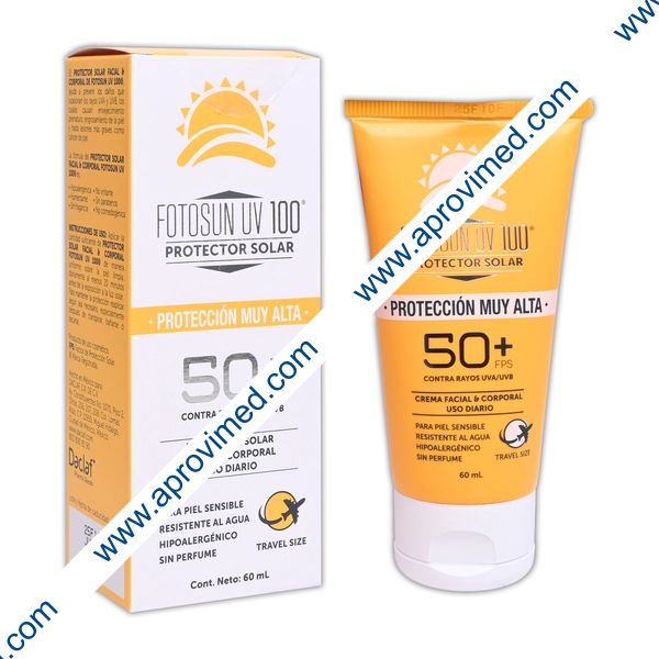 FOTOSUN UV 100 P.S. 50+FPS CREMA FACIAL Y CORPORAL Tubo  60 ML.