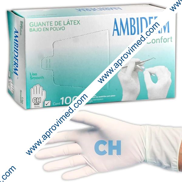 AMBIDERM Confort GUANTE LTX EXPLORACIÓN NATURAL No Estéril CH. c/100 Pzs.