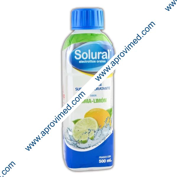 SOLURAL Suero Rehidratante SABOR LIMA-LIMÓN 500 ML.