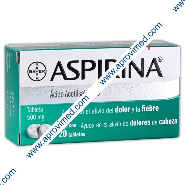 ASPIRINA c/ 20 TABS. 500 MG.