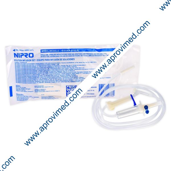 EQUIPO p/INFN. de SOLNS. (Nipro) Normogotero c/Aguja c/1 Pza