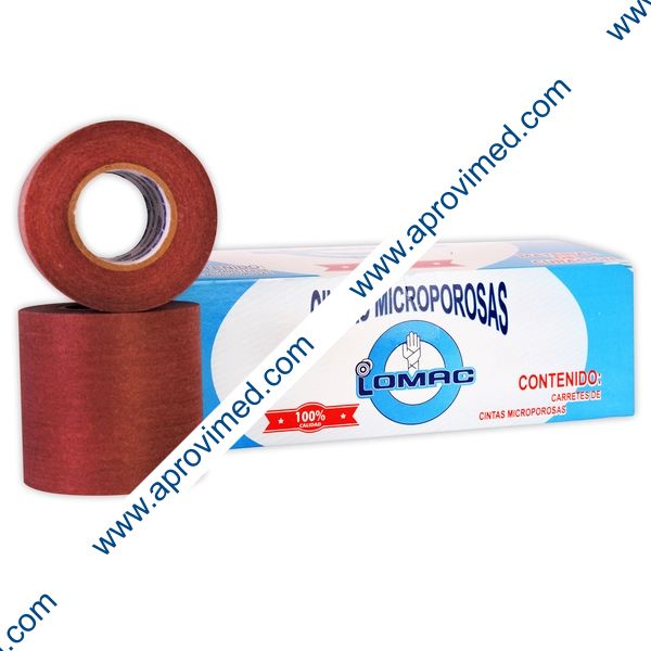 CINTA MICROPOROSA (Lomac) Rollo Col. Piel A: 5cm; L: 10m. Caja c/6 Pzs.