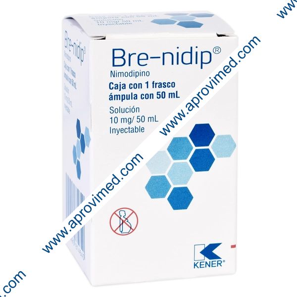 BRE-NIDIP Sol. Iny. c/1 FCO. AMP. 10 MG/50 ML.