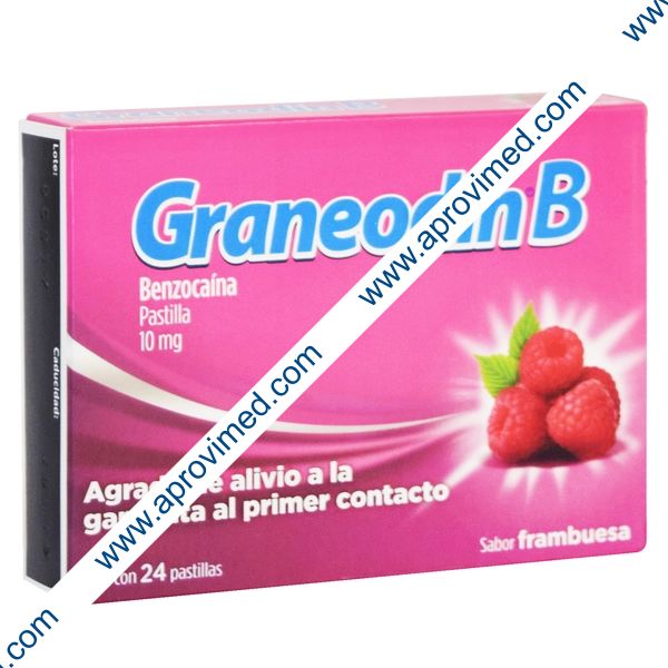 GRANEODÍN B c/24 PASTILLAS Sab. Frambuesa 10 MG.