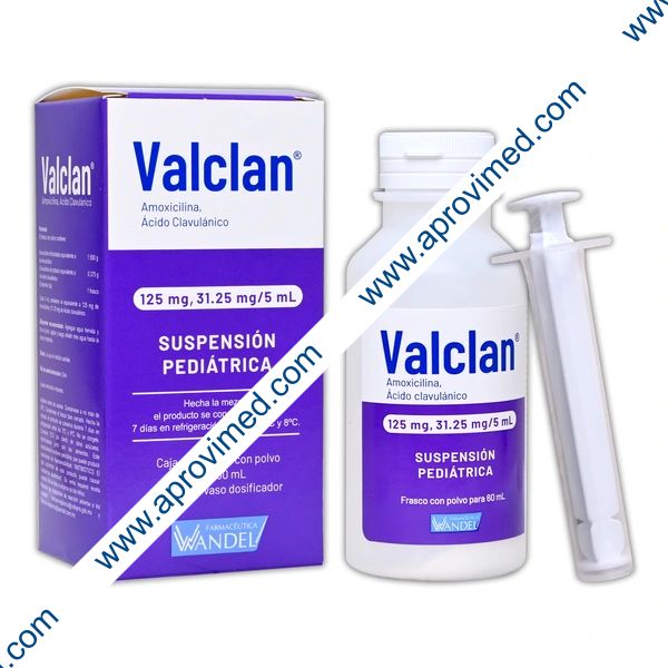 VALCLAN SUSP. Pediátrica Fco. 60 ML. 125-31.25 MG/5 ML.