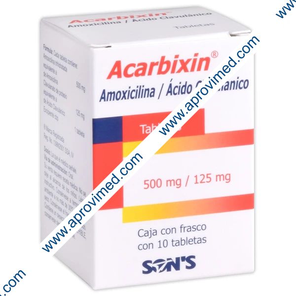 ACARBIXIN c/10 TABS. 500/125 MG.