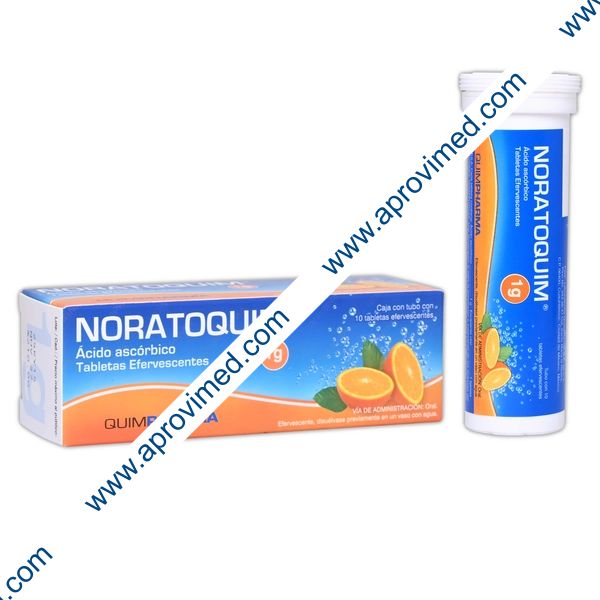 NORATOQUIM c/10 TABS. EFERVS. Sab. Naranja 1 G.