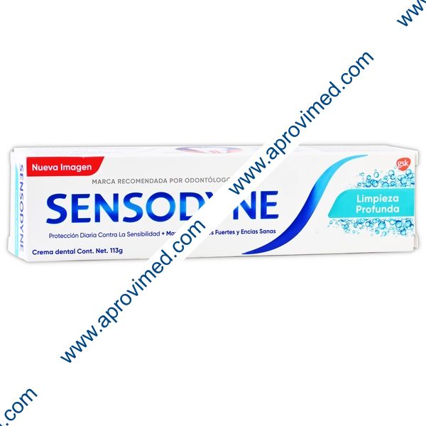 SENSODYNE LIMPIEZA PROFUNDA Crema Dental Tubo c/113 G.