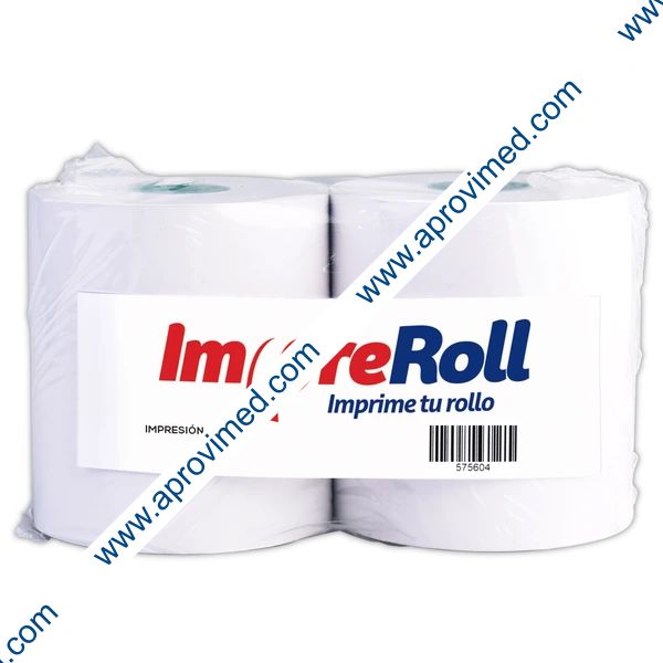 ROLLO PAPEL TÉRMICO P.VTA. Imp. Negro (ImpreRoll) 80x70mm.  Paq. c/ 2 Pzs.
