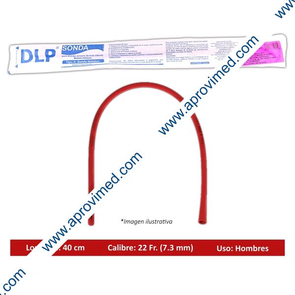SONDA NÉLATON de LÁTEX (DLP) Long. 40cm. Cal. 22 Fr. c/1 Pza.