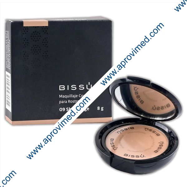 BISSÚ MAQUILLAJE COMPACTO p/ROSTRO Tono 09-Shell Beige c/1 Pza. 8 G.