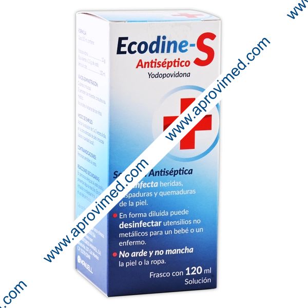 ECODINE-S Solución Antiséptica Tópica Cja/Fco. 120 ML. 10 G/100 ML.