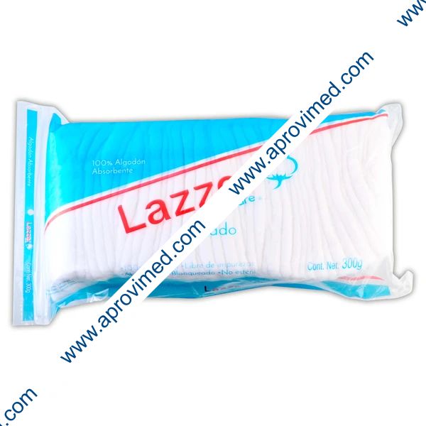 ALGODÓN ABSORBENTE PLISADO (Lazzer Care) Bolsa c/300 G.