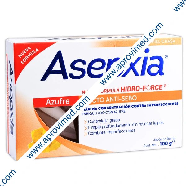 JABÓN ASEPXIA Azufre EFECTO ANTI-SEBO 100 G.